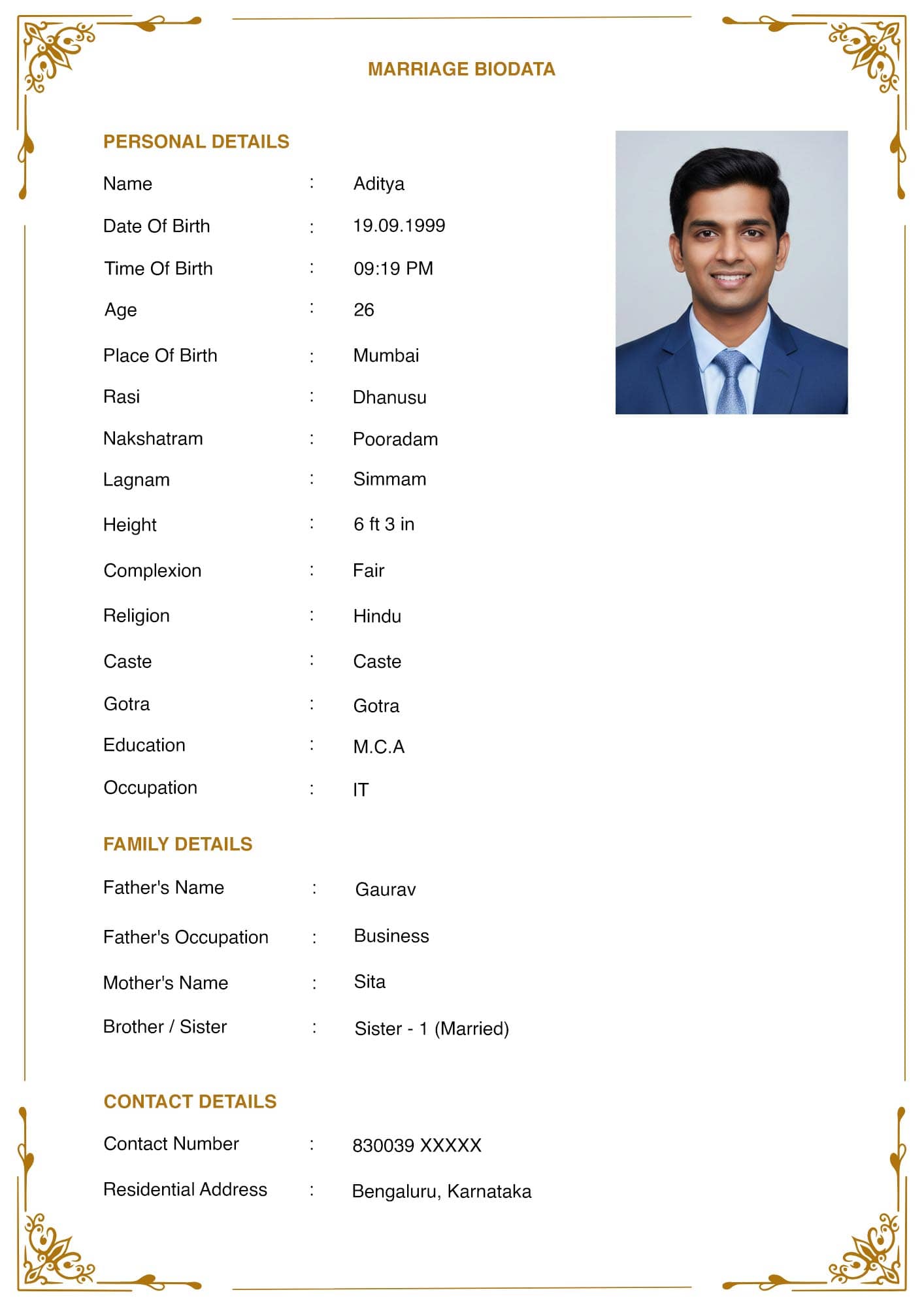 Marriage biodata pdf free download